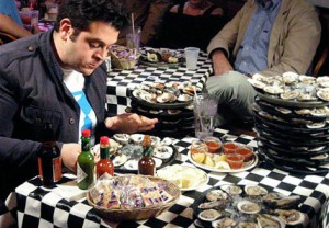 Adam Richman at Acme Oyster House