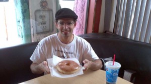 Freak8r Showing us his Voodoo Donuts Texas Doughnut