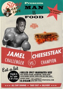Stray Cat Cafe Man vs Food Cheese Steak Challenge Poster